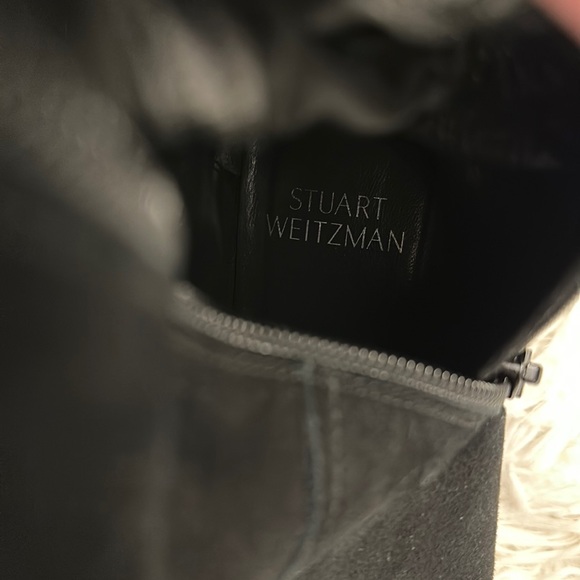 Stuart Weitzman Black Suede Over the Knee Foldover Boots women’s 6 - Picture 9 of 12